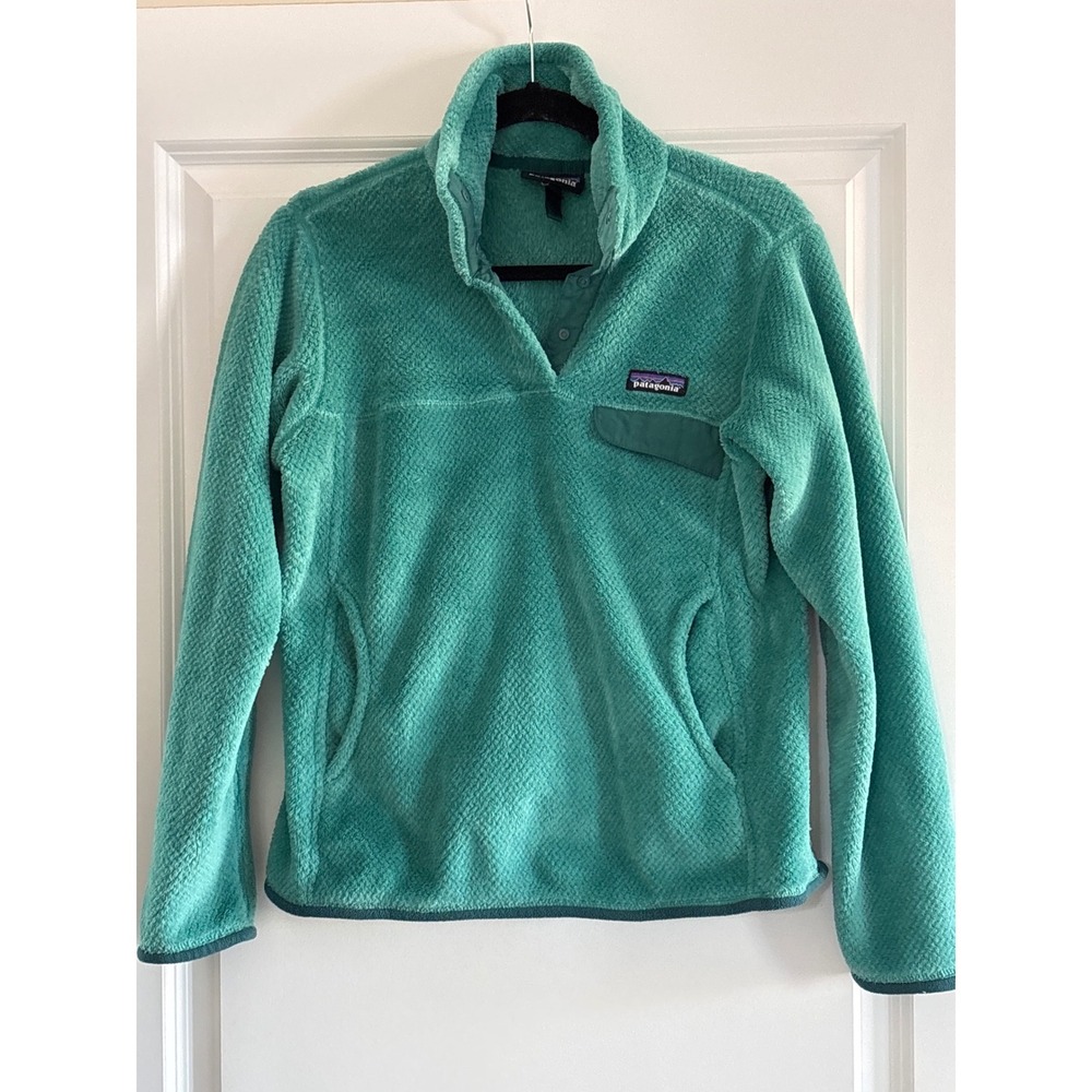 Patagonia Women's Synchilla Snap-T Fleece Pullover Teal Small - Picture 2 of 5